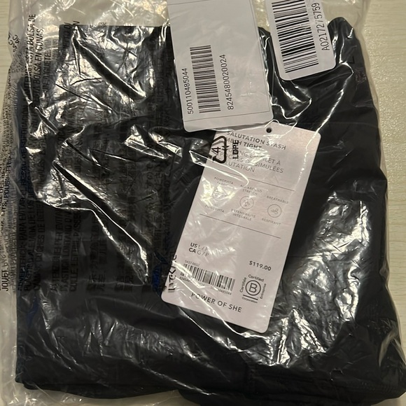 Salutation Stash High Rise Mesh 7/8 Legging Large Petite | Black NEW - Picture 4 of 4